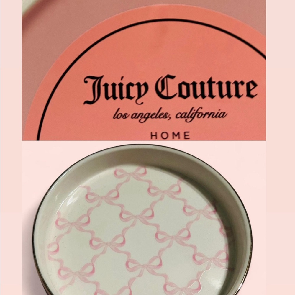 Juicy Couture Pink Bow Design Jewelry Dish #059